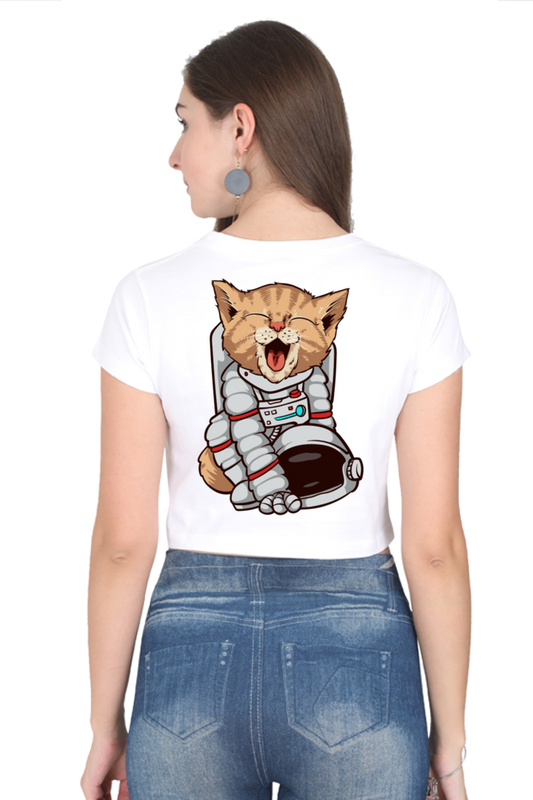 Astronaut Cat | CROP TOP